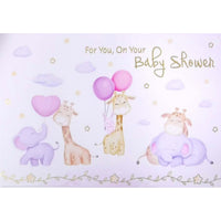 Rosedale 5-1/2" x 8" Baby Shower Greeting Cards/Envelopes - 12 Pack-Card shop quality greeting cards