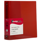 JAM Paper Plastic 1.5" 3-Ring Binder - Red-Colour: Red | Be stylish and organized with colourful binders.