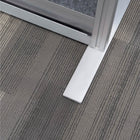 Luxor Modular Wall with Whiteboard - 53" W x 70" H - Segmented Grey Frame, Frosted Acrylic, Cool Grey PET-Enhances light flow while reducing distractions