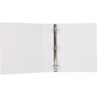 Staples Standard View Binder with D-Rings - 1 1/2" - White-Non-Stick, Archival safe material won't life ink or toner off printed pages