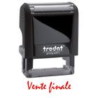 Trodat Printy 4911 Red Ink Self-Inking Stamp - "Vente finale"-Each stamp contains up to 65% post-consumer recycled plastic