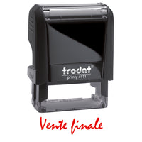 Trodat Printy 4911 Red Ink Self-Inking Stamp - "Vente finale"-Each stamp contains up to 65% post-consumer recycled plastic