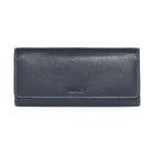 Roots Ladies Slim Clutch Wallet - Navy-14 credit card slots