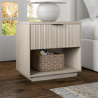 Hudson&Canal Karten 24" Nightstand - Alder White-Base, top, and drawer are crafted of sturdy MDF in an alder white finish