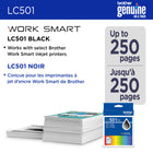 Brother Genuine LC501BKS Ink Cartridge - Standard Yield - Black -Brother Genuine LC501BKS Standard Yield Black Ink Cartridges deliver consistent, reliable performance