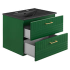 Modway Daybreak 24" Bathroom Vanity - Green/Black-Ceramic Sink With Integrated Countertop