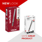 uni-ball Vision Rollerball Pens – 0.7mm – Red – 12 Pack  -Capped rollerball needle pens deliver smooth flowing ink, allowing you to create concise and flawless documents with vibrant lines in a rich hue