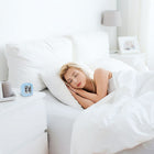 Marathon Compact Alarm Clock with Temperature and Date - Blue (CL030058BL)-Button activated backlight is gentle on the eyes while providing maximum illumination. Display remains illuminated for approximately 5 seconds.