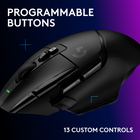 Logitech G502 X LIGHTSPEED Wireless Gaming Mouse - Black-Lightspeed wireless: This wireless mouse features pro-grade connectivity, with an updated protocol achieving a 68 percent faster response rate than the previous generation and improved reliability