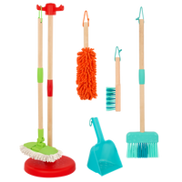 Battat Toy Cleaning Set-Colourful Cleaning Toys: Set of 5 includes a broom, dustpan, brush, sweeper, and a duster for hours of pretend play