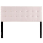Modway Emily Biscuit Tufted Performance Velvet Queen Headboard - Pink-Height Adjustable from 45" - 52.5"
