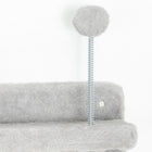 PawHut 4-Piece Cat Wall Shelves with Steps, Scratching Posts and Ladder-Colour: Light grey, cream white 