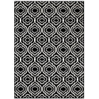 Modway Frame Transitional Moroccan Trellis Area Rug - 5 ft W x 8 ft L - Black/White-Transitional Moroccan Trellis Area Rug