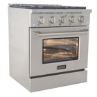 Kucht 30" KNG Series Pro Style Propane Gas Range - Stainless Steel-High-quality metal control knobs