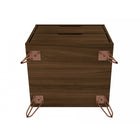 Manhattan Comfort Rockefeller 20.08" Mid-Century Modern 2-Drawer Nightstand 2-Piece Set - Brown-17.62" L x 20.08" W x 21.65" H