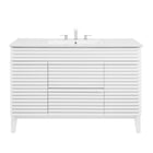 Modway Render 48" Single Sink Bathroom Vanity - White-Mid-Century Modern Vanity