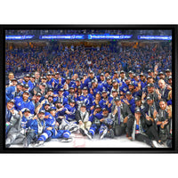 Tampa Bay Lightning 2021 Stanley Cup Champion Team Photo - Framed Canvas - 31" x 22"-Premium canvas print with gallery-wrapped edges