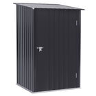 Outsunny 3' x 3' Lean-to Garden Storage Shed - Dark Grey-Perfectly designed for garden tools, lawn care equipment, pool supplies, and more
