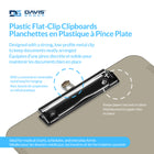 Davis Group Plastic Clipboards - Letter Size - 9" W x 12" H - Smoke - 6 Pack-Smoke