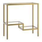 Hudson&Canal Lovett 24"W Rectangular Side Table - Brass-A modern contemporary design for your living room, bedroom, and more