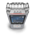 Philips VoiceTracer DVT4115 Digital Stereo Voice Recorder - Silver/Chrome-Rechargeable battery for extra-long recording