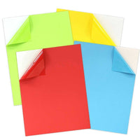 JAM Paper Shipping Labels, Half Sheet, 5.5" x 8.5", Bright Neon Assorted Colours, 150 Pack (359429assrt)-Shipping labels