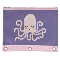 Pep Rally 3 Ring Binder Pouch - Olivia Octopus-Binder pouch fits inside standard 3-ring binders