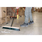 Globe Commercial Push Broom Head - Medium Bristles - 24"-Ideal for debris clean up for indoor/ outdoor purposes