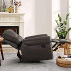 Ebello Chemika 40.9" W Classic Super Soft Padding And Oversize Manual Recliner With Rivets-darkbrown-7