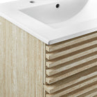 Modway Render 24" Faux Travertine Bathroom Vanity With Sink - White-8