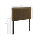 Modway Camille Striped Linen Blend Twin Size Headboard - Earth Stripe-Removable Slipcover