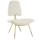 Modway Ponder Performance Velvet Lounge Chair - Ivory-Living Room Or Bedroom Lounge Chair