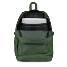 JanSport Cross Town Plus Backpack - Cargo Green-Front utility pocket with organizer