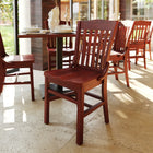 Flash Furniture HERCULES Series School House Back Mahogany Wood Restaurant Chair-800 lb. Weight Capacity