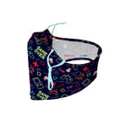 Oliver's Labels 2-Ply Non-Medical Kids Scarf Face Mask - Arcade-Soft adjustable ear loops to fit any size face.