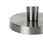 Monarch Specialties 24" H Contemporary Table Lamp - Nickel Metal / Grey Shade - Set Of 2-Assembled dimensions (each lamp): 10 in. L x 10 in. W x 24 in. H. base: 6 in. L x 6 in. W x 13.25 in. H. shade: 10 in. L x 10 in. W x 9 in. H