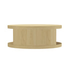 Manhattan Comfort Alure 36" Contemporary Round Coffee Table - Natural Oak-Available in three finishes: Walnut, Natural Oak, and Charcoal