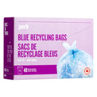 Perk Recycling Bags - 77L - Blue - 40 Pack-With a capacity of 77L, these bags can hold a large amount of recyclables, reducing the need for frequent emptying