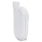 Evry Mini Rechargeable Reading Light with Built-in Clip & Flexible Neck - White-Built-in clip to attach to books