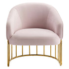 Modway Legacy Performance Velvet Armchair - Pink-Sturdy Construction