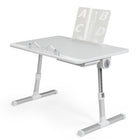 ShoppingAll Adjustable Portable Foldable Lap Desk with Tablet Slot and Drawer - Silver-Integrated USB Ports: Equipped with 4 USB ports for easy charging of all your devices without leaving your cozy spot.
