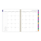 AT-A-GLANCE 2026-27 Badge Floral Weekly/Monthly Planner - 11"x 9" - Multicolour - Bilingual-Durable poly cover with foil accents