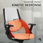 Sharper Image C2 Axis Ergonomic Swivel Executive Office Chair - White/Black-Comfortable, ergonomic padded back and seat