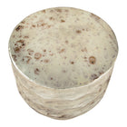 Zuo Pam Side Table - Antique Beige-Electroplated Iron round shape tabletop