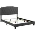 Modway Amelia Upholstered Fabric Full Bed - Grey-Modern Bed Frame With Headboard