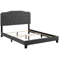 Modway Amelia Upholstered Fabric Full Bed - Grey-Modern Bed Frame With Headboard
