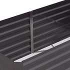 Outsunny Raised Garden Bed - 71" L x 35" W x 23" H - Dark Grey-Upgraded structure with reinforcement bars 