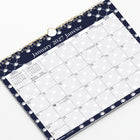 Blueline 2027 Colourful Monthly Wall Calendar with Gold Twin-Wire Binding - 15" x 12" - Nautical - Bilingual-Reference calendars of past and next months on each sheet