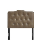 Modway Annabel Faux Leather Twin Headboard - Mushroom-Assembly Required