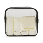 Bugatti 5-Piece Silicone Travel Bottle Set - TPU Case - Cream-Made from transparent TPU material